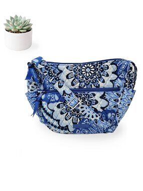 Vera Bradley Go Ahead Convertible Crossbody Handbag Blue Star Medallion Purse